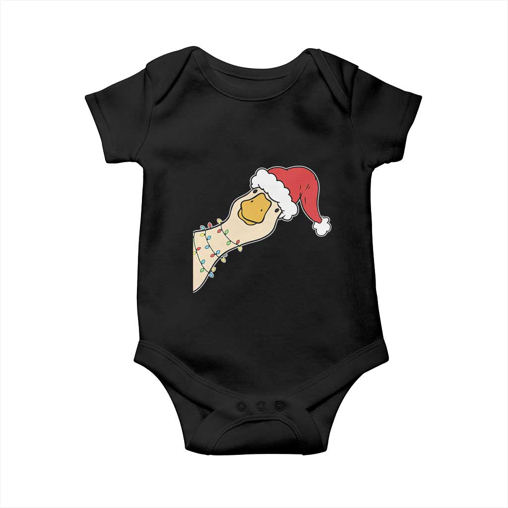 Funny Christmas Silly Goose Festive Holiday Baby Onesie TS11 Black Print Your Wear