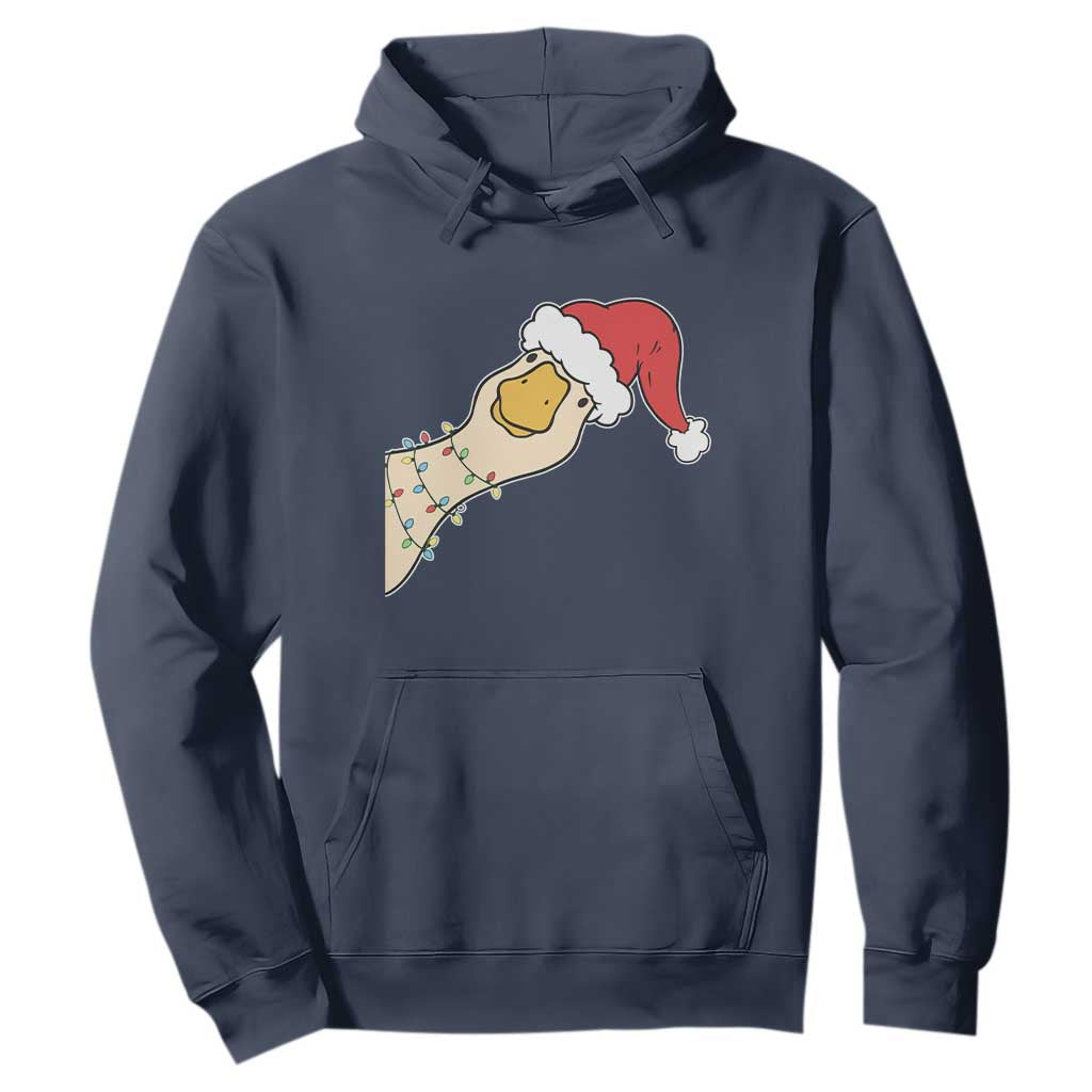 Funny Christmas Silly Goose Festive Holiday Hoodie TS11 Navy Print Your Wear