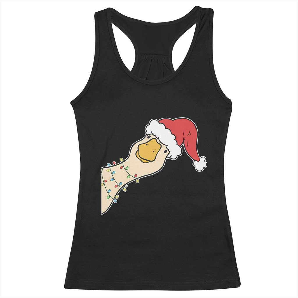 Funny Christmas Silly Goose Festive Holiday Racerback Tank Top TS11 Black Print Your Wear