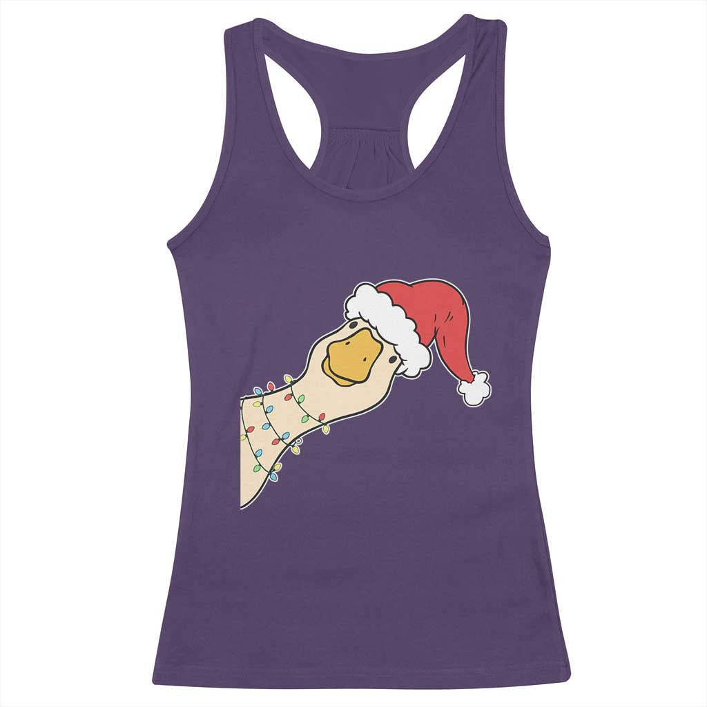 Funny Christmas Silly Goose Festive Holiday Racerback Tank Top TS11 Purple Print Your Wear