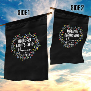 Holiday Lights And Human Rights Christmas Activism Garden Flag TS11 Print Your Wear