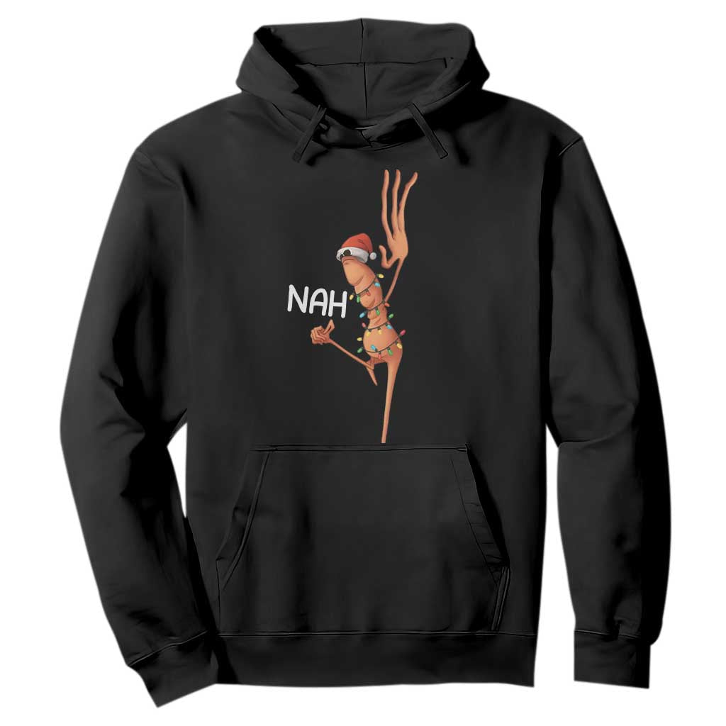 Funny Marcus The Worm Christmas Nah Hoodie TS11 Black Print Your Wear