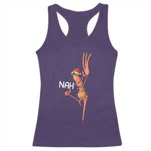 Funny Marcus The Worm Christmas Nah Racerback Tank Top TS11 Purple Print Your Wear