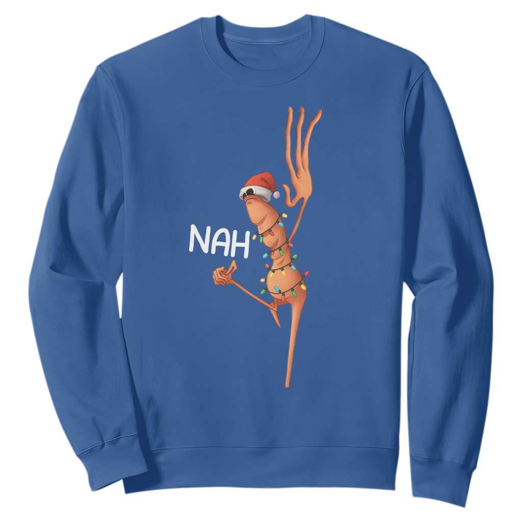 Funny Marcus The Worm Christmas Nah Sweatshirt TS11 Royal Blue Print Your Wear