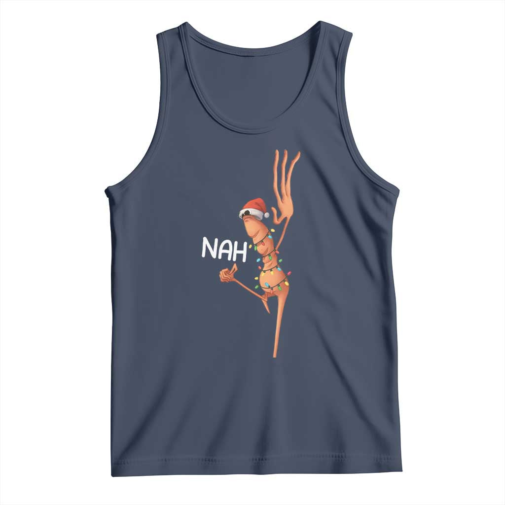 Funny Marcus The Worm Christmas Nah Tank Top TS11 Navy Print Your Wear