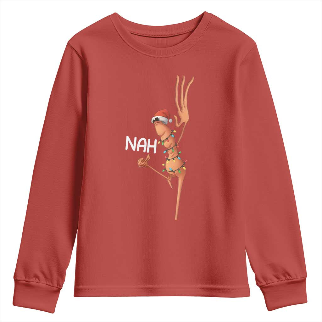 Funny Marcus The Worm Christmas Nah Youth Sweatshirt TS11 Red Print Your Wear