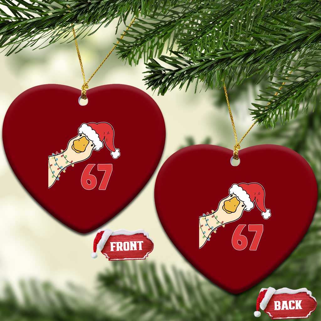 Funny Christmas Silly Goose 67 Meme Festive Holiday Ceramic Ornament TS11 Print Your Wear