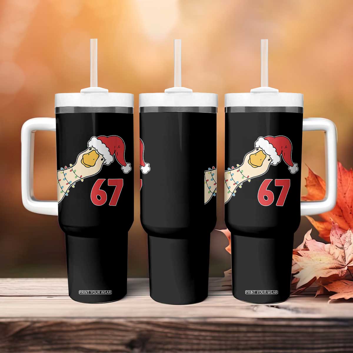 Funny Christmas Silly Goose 67 Meme Festive Holiday Tumbler With Handle TS11 Print Your Wear
