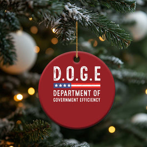 Trump Musk DOGE Christmas Ornament Department Of Government Efficiency Vintage American Flag TS11 Print Your Wear