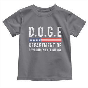 Trump Musk DOGE Toddler T Shirt Department Of Government Efficiency Vintage American Flag TS11 Charcoal Print Your Wear