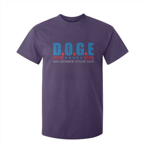 Trump Musk DOGE T Shirt For Kid Make Government Efficient Again Vintage Stars Stripe TS11 Purple Print Your Wear