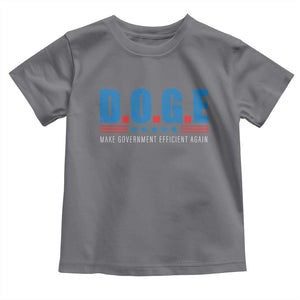 Trump Musk DOGE Toddler T Shirt Make Government Efficient Again Vintage Stars Stripe TS11 Charcoal Print Your Wear