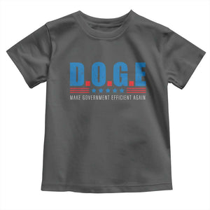 Trump Musk DOGE Toddler T Shirt Make Government Efficient Again Vintage Stars Stripe TS11 Dark Heather Print Your Wear