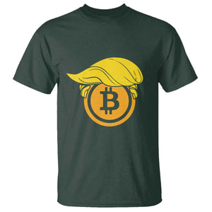 Funny Trump Bitcoin BTC Crypto Cryptocurrency Trader T Shirt TS11 Dark Forest Green Print Your Wear