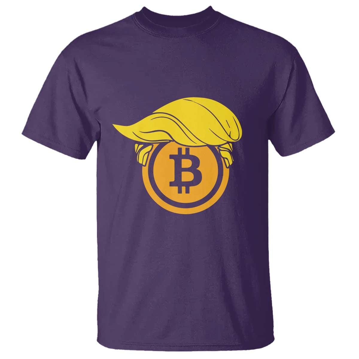 Funny Trump Bitcoin BTC Crypto Cryptocurrency Trader T Shirt TS11 Purple Print Your Wear