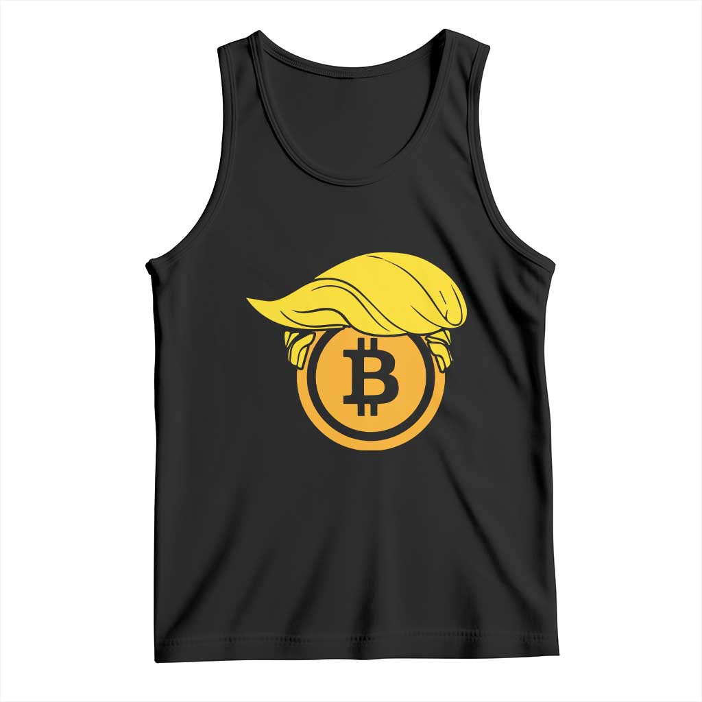 Funny Trump Bitcoin BTC Crypto Cryptocurrency Trader Tank Top TS11 Black Print Your Wear