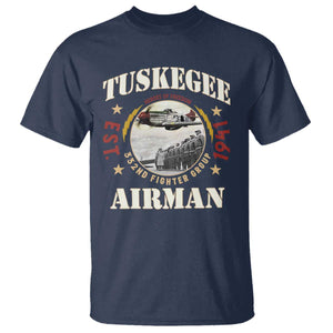 Tuskegee Airman T Shirt Heroes Of Freedom 332ND Fighter Group Est 1941 TS11 Navy Print Your Wear