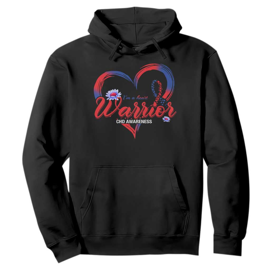 I'm A Heart Warrior Hoodie Congenital Heart Disease CHD Awareness TS11 Black Print Your Wear