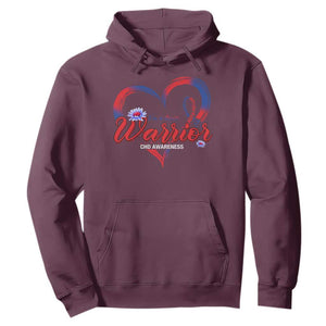 I'm A Heart Warrior Hoodie Congenital Heart Disease CHD Awareness TS11 Maroon Print Your Wear