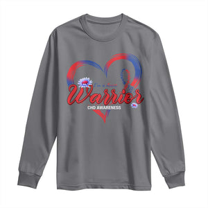 I'm A Heart Warrior Long Sleeve Shirt Congenital Heart Disease CHD Awareness TS11 Charcoal Print Your Wear