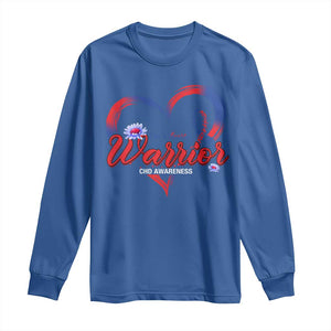 I'm A Heart Warrior Long Sleeve Shirt Congenital Heart Disease CHD Awareness TS11 Royal Blue Print Your Wear