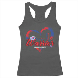 I'm A Heart Warrior Racerback Tank Top Congenital Heart Disease CHD Awareness TS11 Dark Heather Print Your Wear