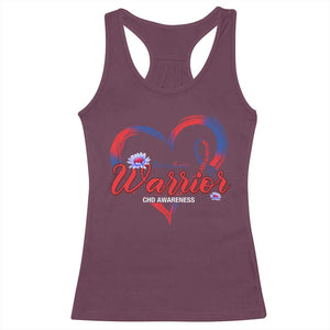 I'm A Heart Warrior Racerback Tank Top Congenital Heart Disease CHD Awareness TS11 Maroon Print Your Wear