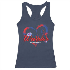 I'm A Heart Warrior Racerback Tank Top Congenital Heart Disease CHD Awareness TS11 Navy Print Your Wear