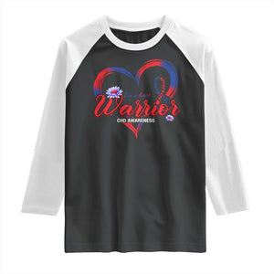 I'm A Heart Warrior Raglan Shirt Congenital Heart Disease CHD Awareness TS11 Black White Print Your Wear