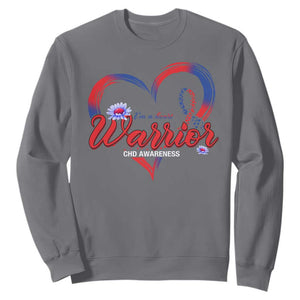 I'm A Heart Warrior Sweatshirt Congenital Heart Disease CHD Awareness TS11 Charcoal Print Your Wear