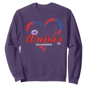 I'm A Heart Warrior Sweatshirt Congenital Heart Disease CHD Awareness TS11 Purple Print Your Wear