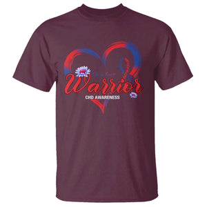 I'm A Heart Warrior T Shirt Congenital Heart Disease CHD Awareness TS11 Maroon Print Your Wear