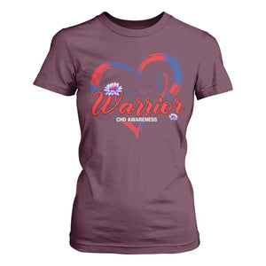 I'm A Heart Warrior T Shirt For Women Congenital Heart Disease CHD Awareness TS11 Maroon Print Your Wear