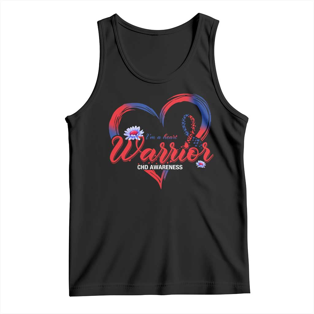 I'm A Heart Warrior Tank Top Congenital Heart Disease CHD Awareness TS11 Black Print Your Wear