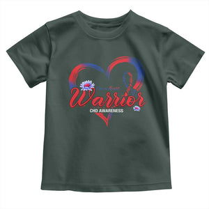 I'm A Heart Warrior Toddler T Shirt Congenital Heart Disease CHD Awareness TS11 Dark Forest Green Print Your Wear