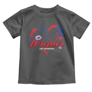 I'm A Heart Warrior Toddler T Shirt Congenital Heart Disease CHD Awareness TS11 Dark Heather Print Your Wear