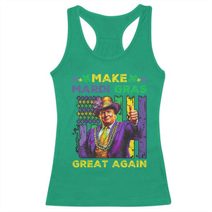 Funny Trump Make Mardi Gras Great Again Racerback Tank Top Vintage American Flag Fleur De Lis TS11 Irish Green Print Your Wear