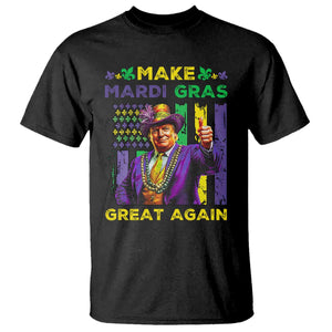 Funny Trump Make Mardi Gras Great Again T Shirt Vintage American Flag Fleur De Lis TS11 Black Print Your Wear