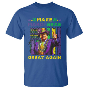 Funny Trump Make Mardi Gras Great Again T Shirt Vintage American Flag Fleur De Lis TS11 Royal Blue Print Your Wear