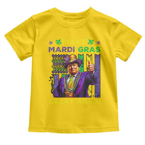 Funny Trump Make Mardi Gras Great Again Toddler T Shirt Vintage American Flag Fleur De Lis TS11 Daisy Print Your Wear