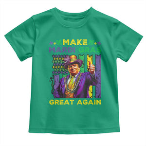 Funny Trump Make Mardi Gras Great Again Toddler T Shirt Vintage American Flag Fleur De Lis TS11 Irish Green Print Your Wear