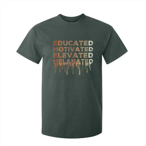Educated Motivated Elevated Melanated T Shirt For Kid Black Pride Melanin TS11 Dark Forest Green Print Your Wear