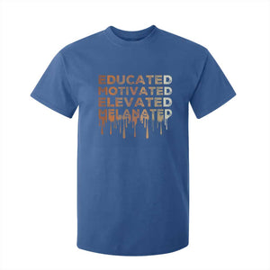 Educated Motivated Elevated Melanated T Shirt For Kid Black Pride Melanin TS11 Royal Blue Print Your Wear