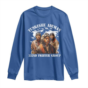 Tuskegee Airman Long Sleeve Shirt 332ND Fighter Group Black History Month TS11 Royal Blue Print Your Wear