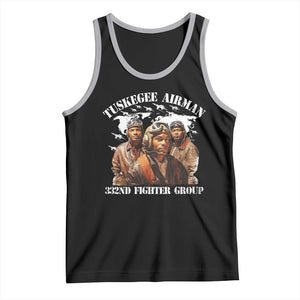 Tuskegee Airman Tank Top 332ND Fighter Group Black History Month TS11 Black Athletic Heather Print Your Wear