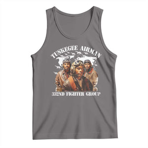 Tuskegee Airman Tank Top 332ND Fighter Group Black History Month TS11 Deep Heather Print Your Wear