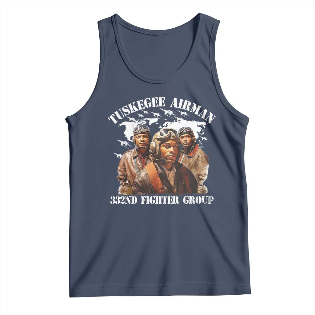 Tuskegee Airman Tank Top 332ND Fighter Group Black History Month TS11 Navy Print Your Wear