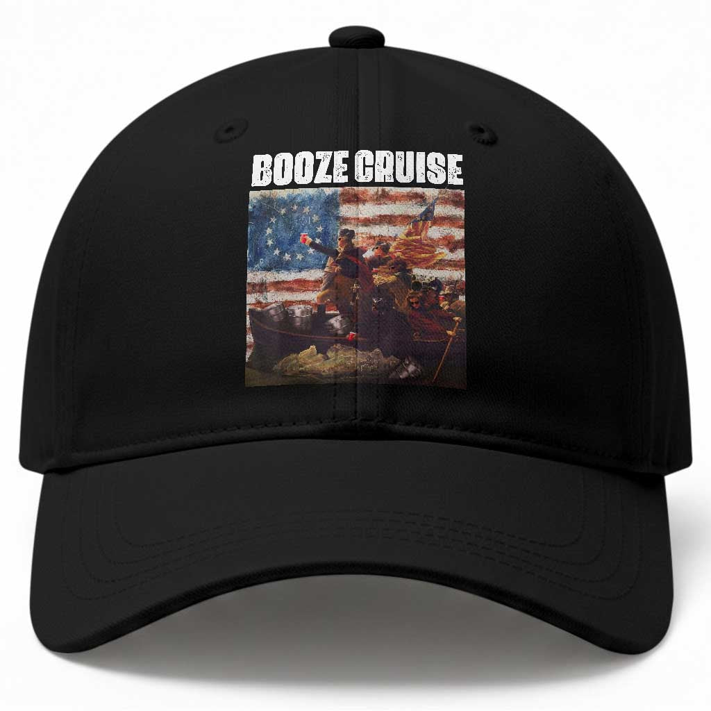 Funny George Washington Baseball Cap Booze Cruise Political Party Vintage American Flag TS11 Print Your Wear