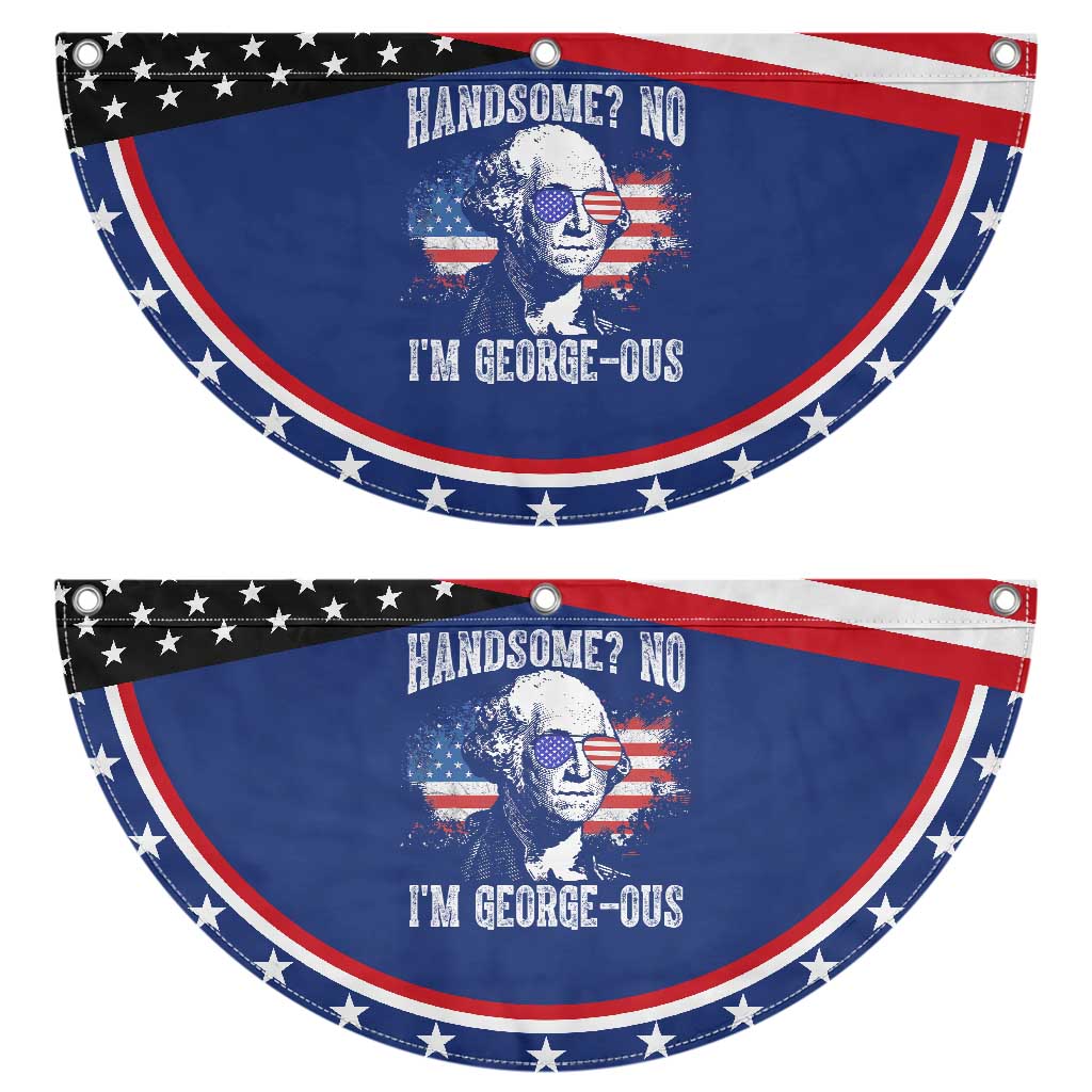 Funny George Washington Patriotic Fan Flag Handsome No I'm George-ous 4th Of July American Flag TS11 2pcs pack Classic Navy Print Your Wear