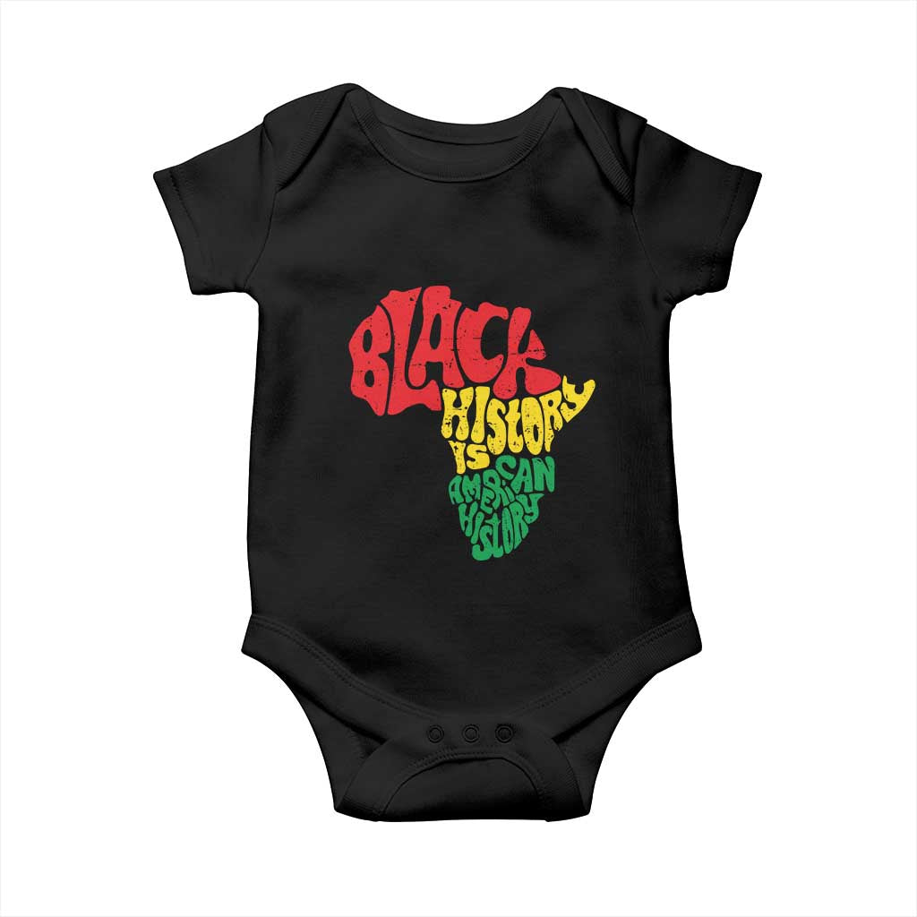 Black History Is American History Baby Onesie Vintage Africa Map TS11 Black Print Your Wear